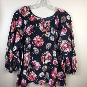 Maeve Anthropologie Floral Blouse Top Medium
